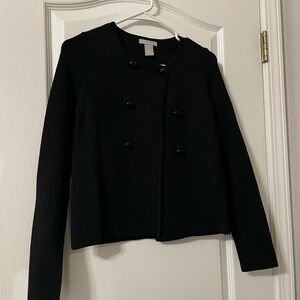 H&M Black Double-Breasted Blazer